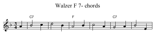Walzer F 7- chords - staff notation
