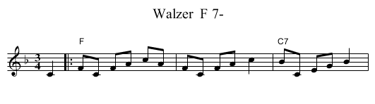 Walzer  F 7- - staff notation
