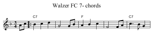 Walzer FC 7- chords - staff notation