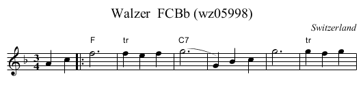 Walzer  FCBb (wz05998) - staff notation