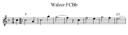 Walzer FCBb - staff notation