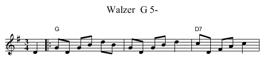 Walzer  G 5- - staff notation