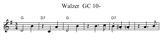 Walzer  GC 10- - staff notation