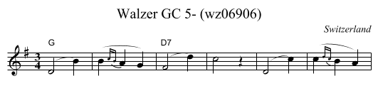 Walzer GC 5- (wz06906) - staff notation