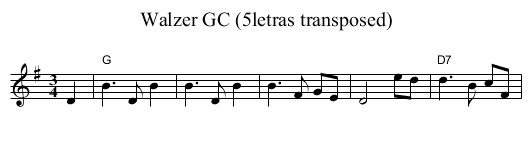 Walzer GC (5letras transposed) - staff notation