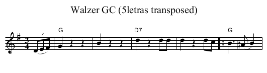 Walzer GC (5letras transposed) - staff notation
