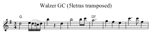 Walzer GC (5letras transposed) - staff notation