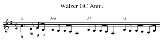 Walzer GC Anm. - staff notation