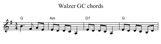Walzer GC chords - staff notation