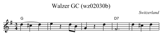 Walzer GC (wz02030b) - staff notation