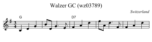 Walzer GC (wz03789) - staff notation