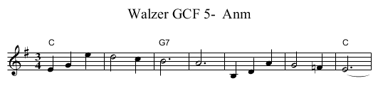 Walzer GCF 5-  Anm - staff notation