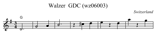 Walzer  GDC (wz06003) - staff notation