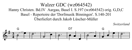 Walzer GDC (wz064542) - staff notation