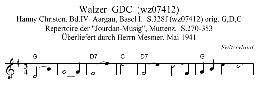 Walzer  GDC  (wz07412) - staff notation