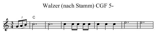 Walzer (nach Stamm) CGF 5- - staff notation
