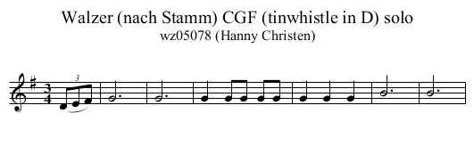 Walzer (nach Stamm) CGF (tinwhistle in D) solo - staff notation