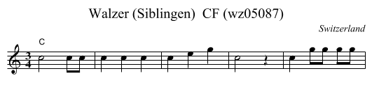 Walzer (Siblingen)  CF (wz05087) - staff notation