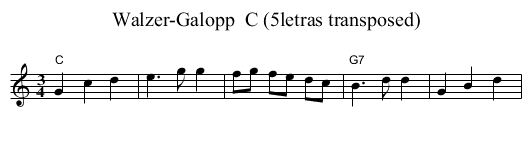 Walzer-Galopp  C (5letras transposed) - staff notation