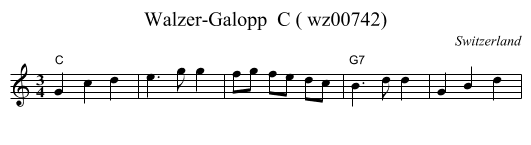 Walzer-Galopp  C ( wz00742) - staff notation