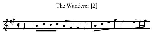 Wanderer [2], The - staff notation