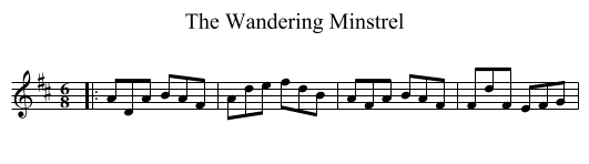 Wandering Minstrel, The  - staff notation