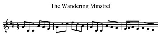Wandering Minstrel, The - staff notation