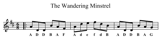 Wandering Minstrel, The - staff notation