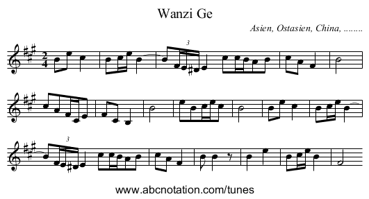 Wanzi Ge - staff notation