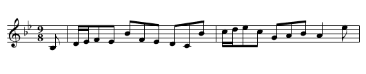 Ward's Drop - staff notation