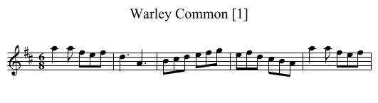 Warley Common [1] - staff notation