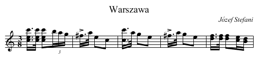 Warszawa - staff notation