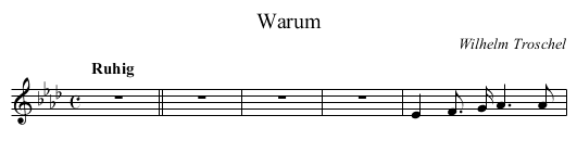 Warum - staff notation