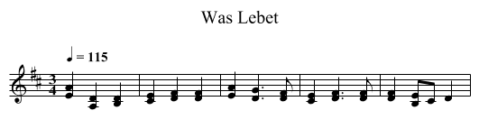 Was Lebet - staff notation
