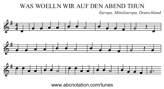 WAS WOELLN WIR AUF DEN ABEND THUN - staff notation
