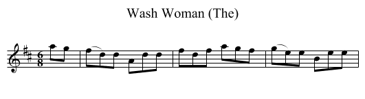 Wash Woman (The) - staff notation