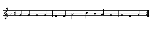 Washerwoman's Branle - staff notation