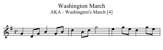 Washington March - staff notation