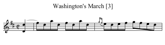 Washington's March [3] - staff notation