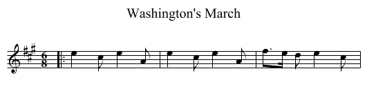 Washington's March - staff notation