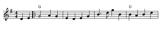 Washtap Reel - staff notation