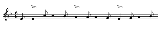 Wassail 1 - staff notation
