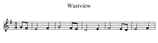 Wastview - staff notation