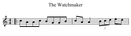 Watchmaker, The  - staff notation