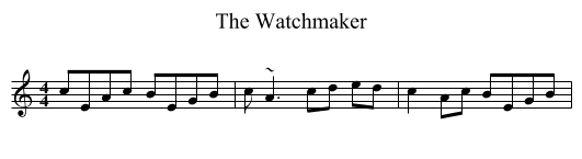Watchmaker, The  - staff notation