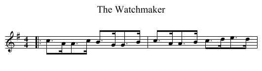 Watchmaker, The  - staff notation