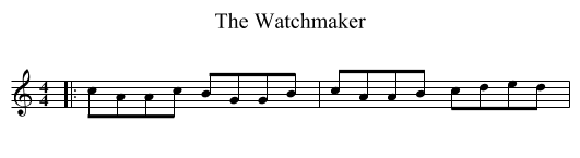 Watchmaker, The  - staff notation
