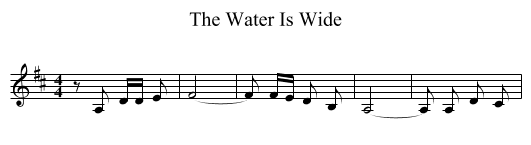 Water Is Wide, The  - staff notation