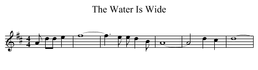 Water Is Wide, The  - staff notation