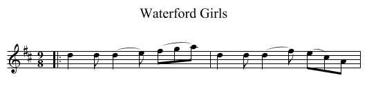 Waterford Girls - staff notation